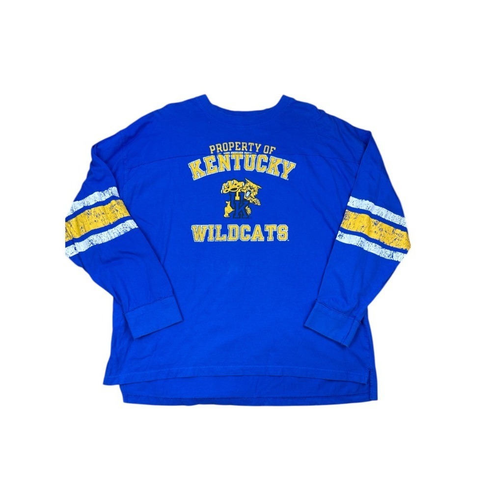 Kentucky Wildcats ProEdge Long Sleeve Shirt 3XL Blue Distressed Graphics Mens 3X